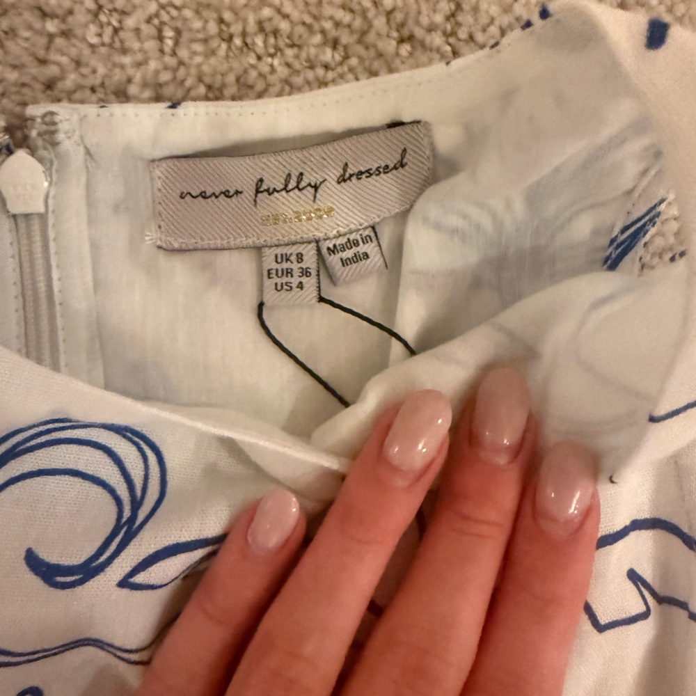 Blue and White Maxi Dress - Picture 3 of 3